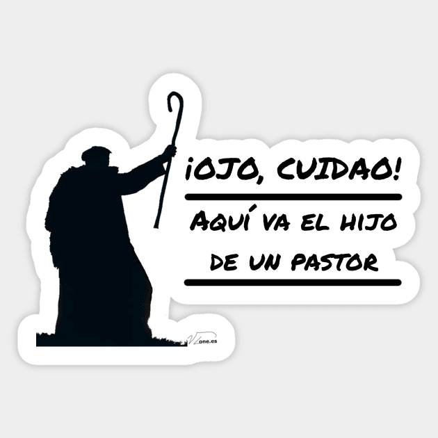 Hijo de un pastor Sticker by vlone.es